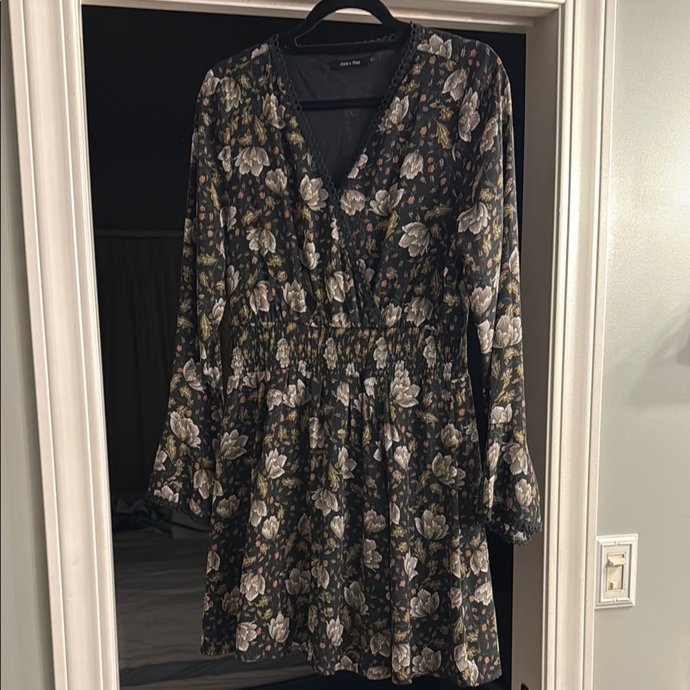 Floral Black Dress for with leggings or without!